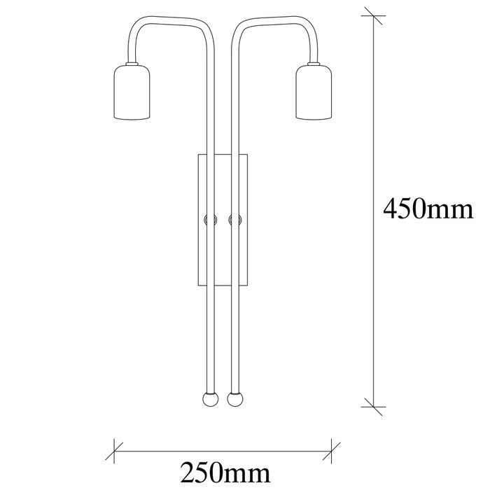Opviq Mum - 3511 Lámpara de pared Dorado y Negro